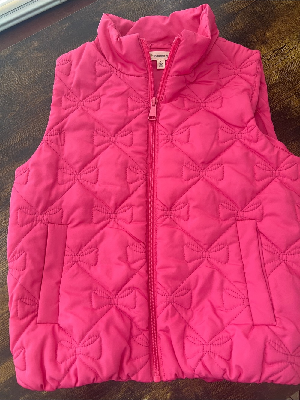 Tucker + Tate Hot Pink Quilted Bow Vest